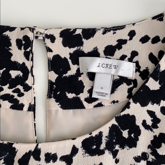 J. Crew Jules Shift Dress in Snowcat Print Size 0 - Picture 7 of 8